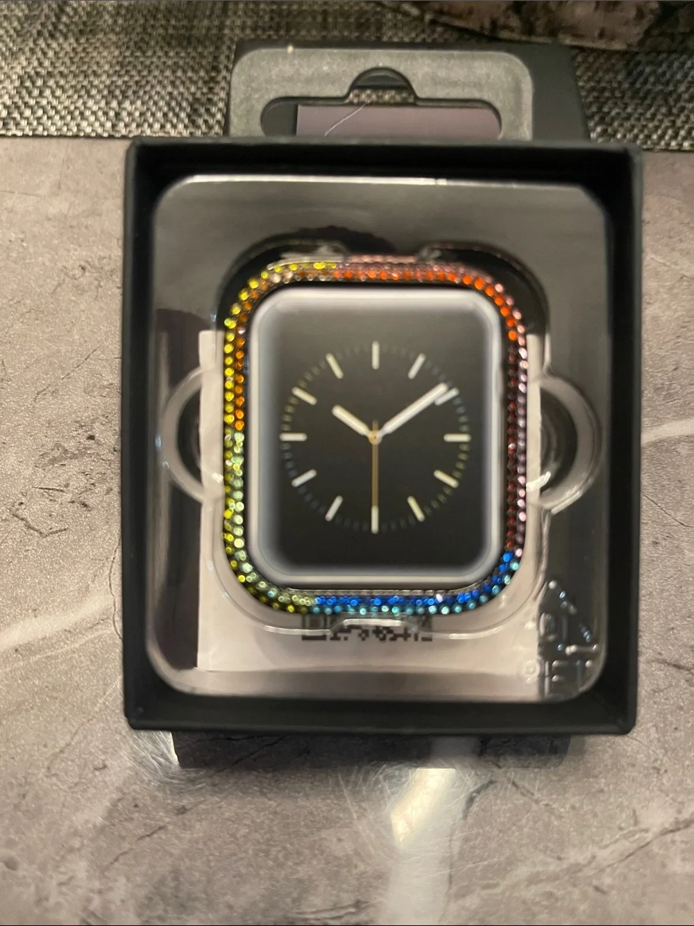 Rainbow Crystal Bezel Case for Smartwatch - Multicolor
